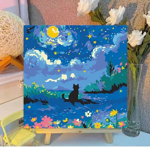 Картина по номерам, 20x20 CM, животные, пейзаж, подарок