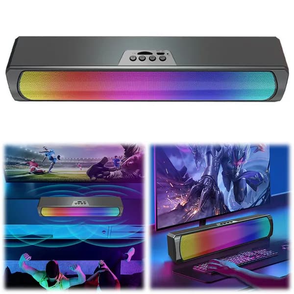 Беспроводные Bluetooth-колонки Sound Blaster Q4R с RGB-подсветкой, мощным басом и стереозвуком