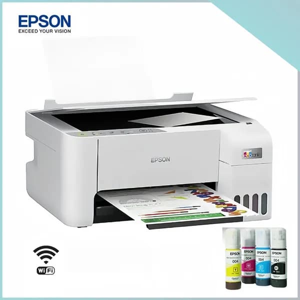 Epson МФУ Струйное L3256, A4, Wi-Fi, белый, бежевый
