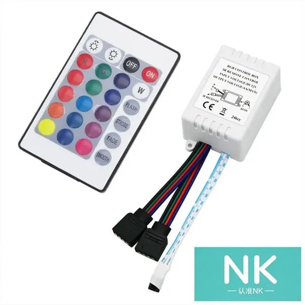 Контроллер управления светом 2 порта выход LED ленты RGB IR 6A 72W 12V с инфракрасным пультом управления