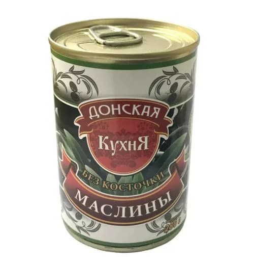 Донская Кухня Маслины черные Без косточки, 280 г