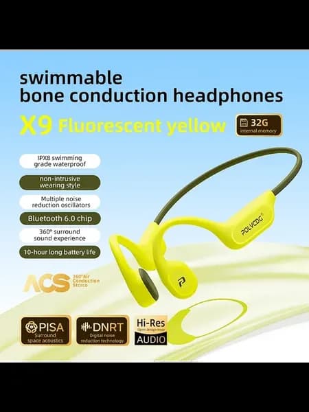 X9 наушники костной проводимости, fluorescent-32G