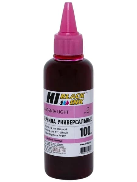 Чернила для Epson Hi-Black универсальные, водные, Light Magenta (светло-пурпурные), 100 мл