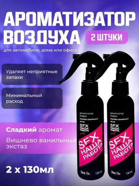 Ароматизатор спрей Секс Наша Работа Розовый 2 шт
