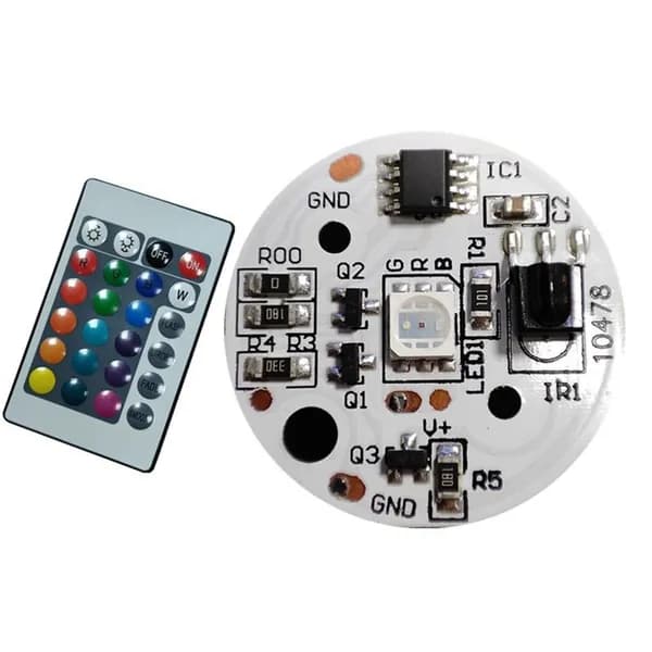 Светодиодная Панель 5V Низковольтная RGB Лампочка 3W Цветной Градиентный Источник ИК 24-Кнопочный Беспроводной Пульт Управления