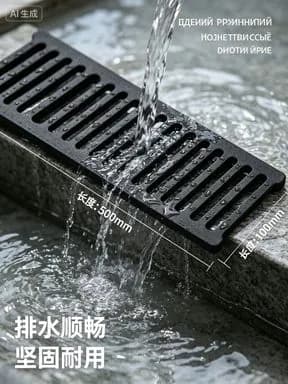 Решетка пластиковая для лотка водоотводного 500 100 20 мм крышка для лотка водоотводного пластикового, замена решетки, прочная
