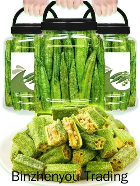 100 г,Хрустящие окра,вкусная закуска из сушеных овощей, овощные снэки, полезные и питательные, готовы к употреблению, семейная закуска