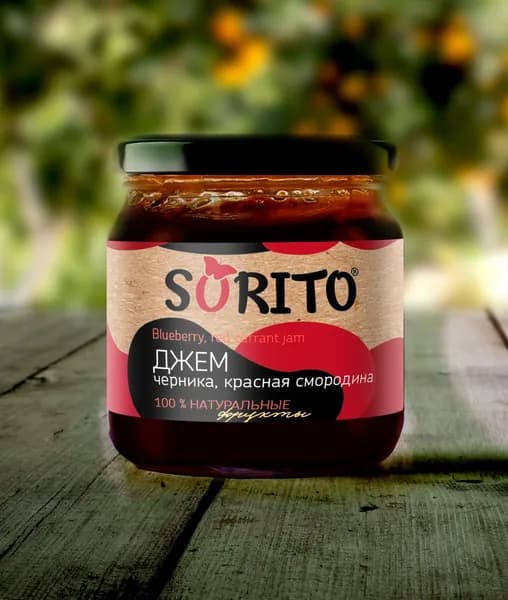 Джем SORITO черника,красная смородина