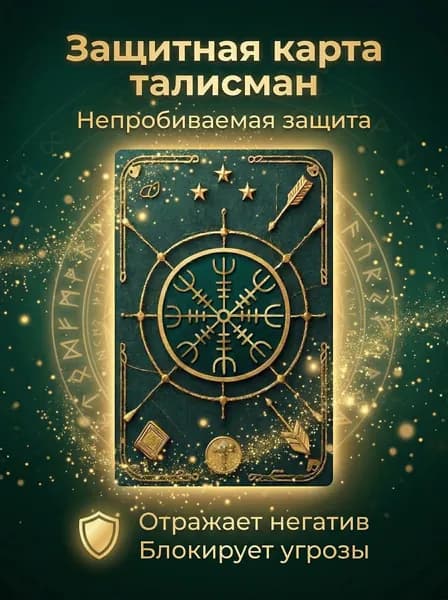 Защитная карта-талисман "Шлем ужаса"