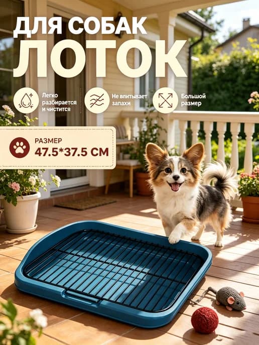 Лоток под пеленку для собак пластиковый