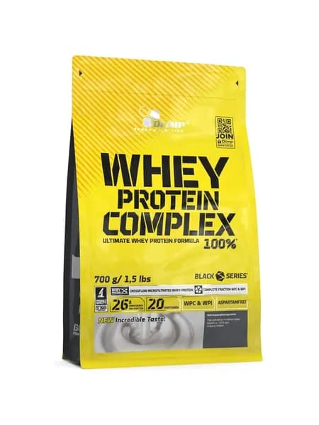 Olimp Sport Nutrition Whey Protein Complex 100%, Протеин сывороточный для похудения и набора мышечной массы, порошок 700 г со вкусом клубники