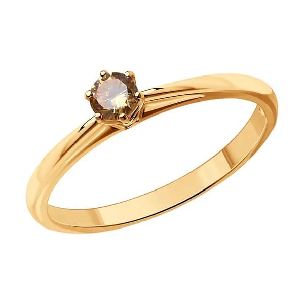 Diamant, Кольцо из серебра с фианитом, 93-110-01543-2, 925 проба
