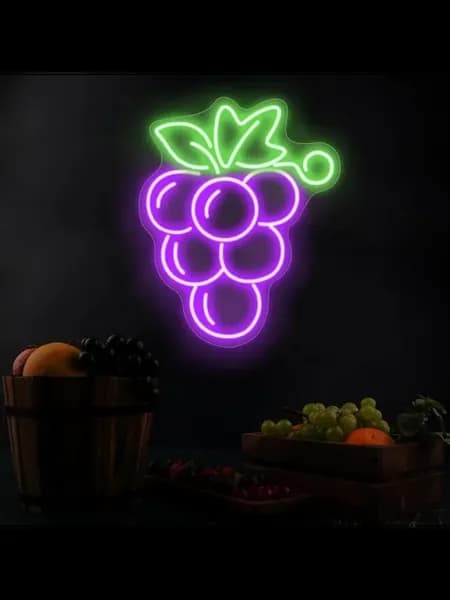 Неоновая вывеска «Виноград» USB LED 36x28.8cm