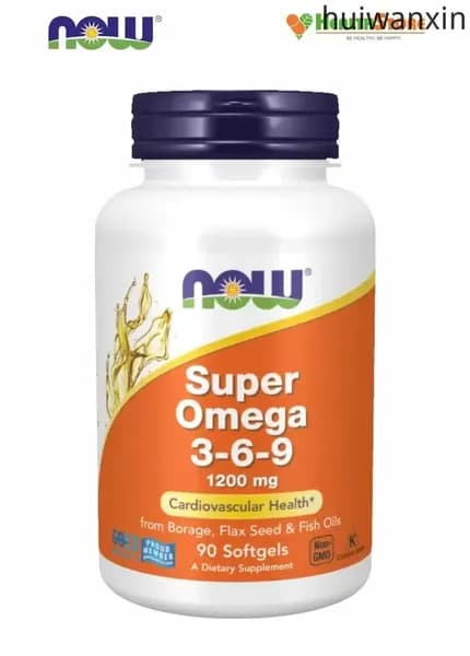 NOW Super Omega 3-6-9 Fish Oil 90 софтгелевых капсул, Нау Супер Омега 3-6-9 1200 мг