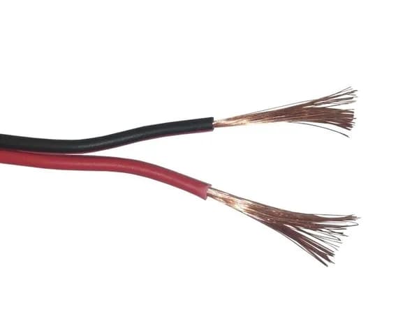 Кабель акустический NETKO Optima, 2x1.0 мм2, (56x0.15 мм), CCA, черный/красный, 3 м