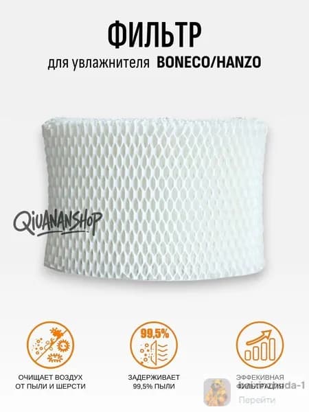 Сменный фильтр-мат для увлажнителя Boneco E2441/E200, совместим Hanzo Z19