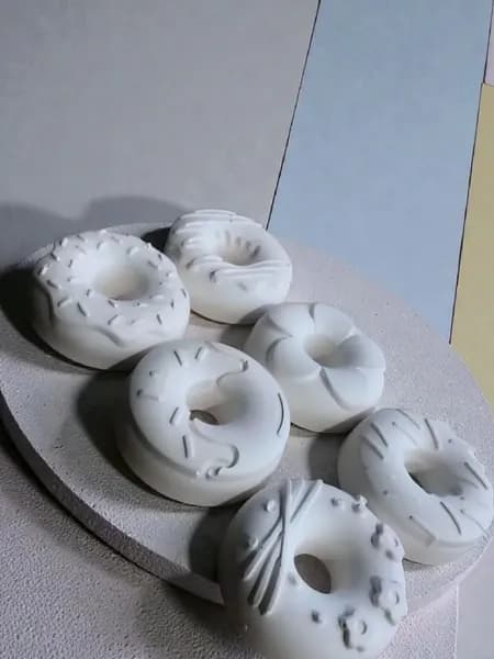 Набор для творчества, 3D раскраска гипсовых фигурок "ПОНЧИКИ" БЕЗ КРАСОК