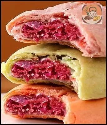 Цветочные пирожки с розой, ассорти из 3 вкусов, 3 шт.