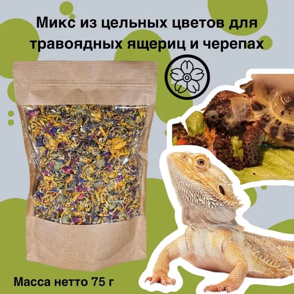 Корм сухой для травоядных ящериц и черепах / еда для ящериц и агам / Рептодиет