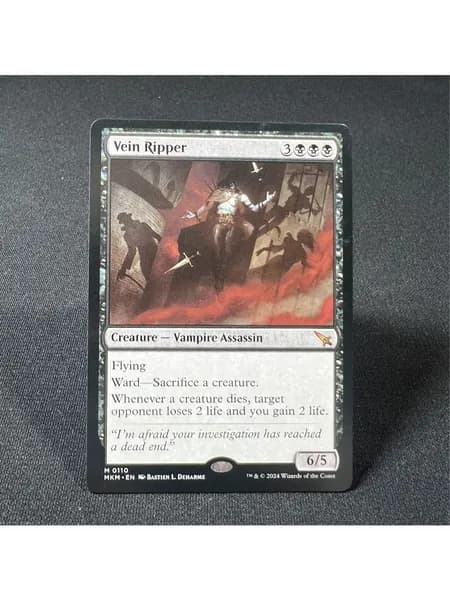 Эксклюзивные карты Magic: Phyrexian Altar фольга без рамок, Vein Ripper голограмма + Revel in Riches + подарок-чехол