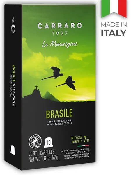Carraro Brasile кофе в капсулах для системы Nespresso, 10 капсул