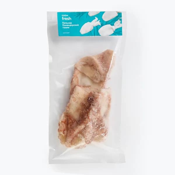 Кальмар командорский тушка неочищенный 500 г, Ozon fresh, замороженный