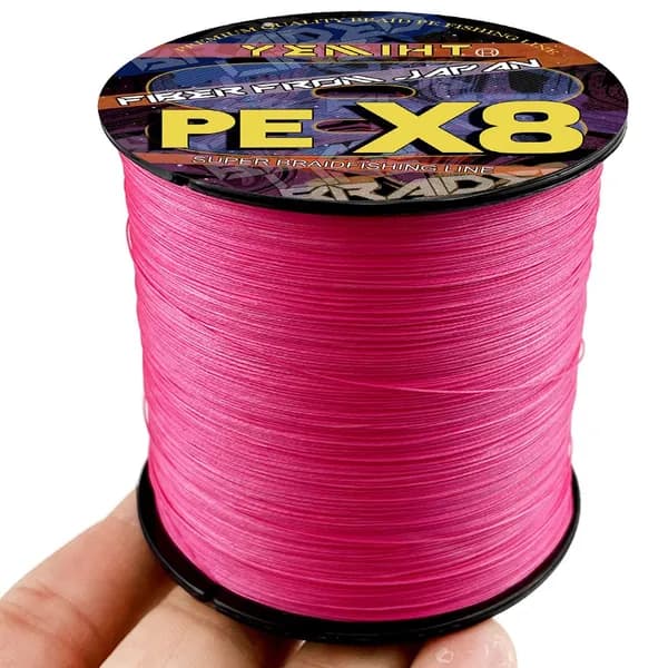 Леска X8, 100 м, розовый