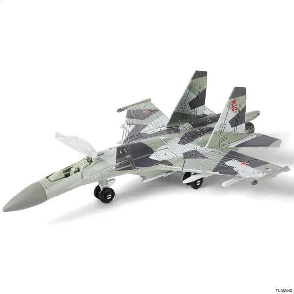 Масштаб 1:100, набор для быстрой сборки модели истребителя Су-35, пластиковая модель военного реактивного самолета с подставкой, подарок для взрослых и детей (25 деталей)