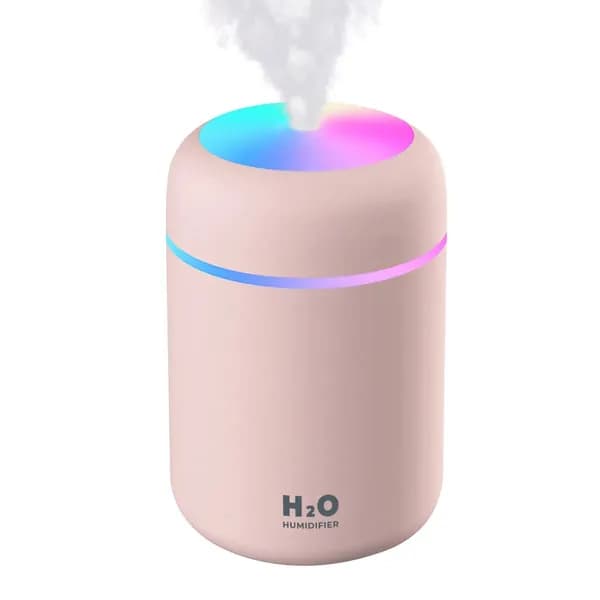 Аромадиффузор ультразвуковой Humidifier H2O розовый, розовый