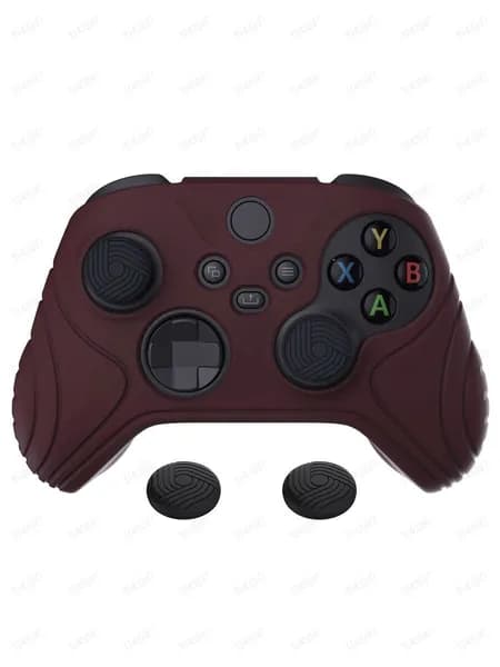 PlayVital силиконовый чехол Samurai для геймпада Xbox Series X/S с противоскользящим хватом и накладками на стики, цвет Wine Red