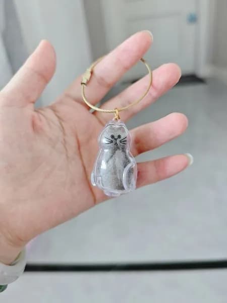 Брелок для хранения кошачьей шерсти