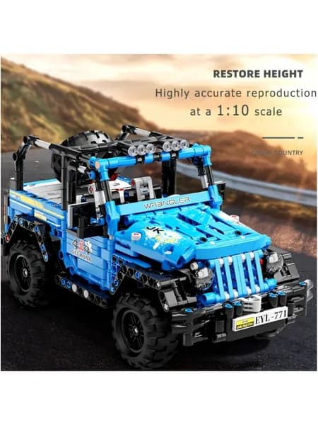 Большой размер, пропорциональный модельный набор внедорожника Wrangler, механическая сборка автомобиля, детская игрушечная машинка, подарок для мальчика