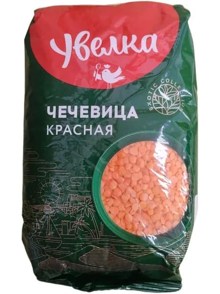 Крупа Увелка Чечевица Красная 450г