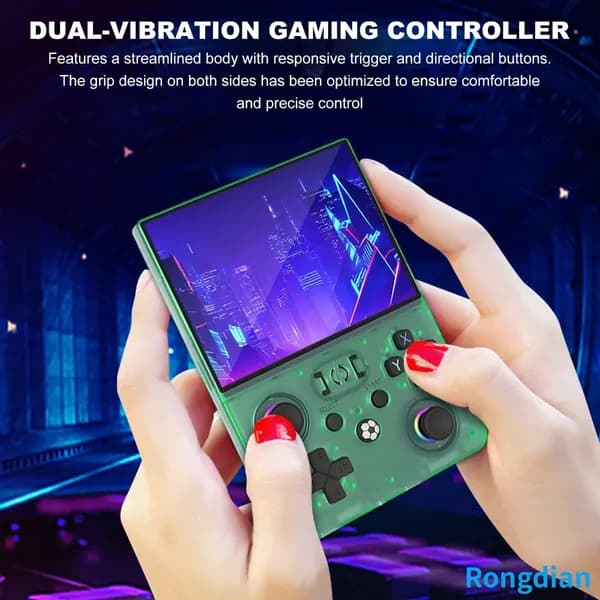 Портативная игровая консоль R36MAX2 с открытым исходным кодом, 4,5 IPS-экран, 128 ГБ