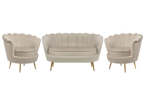 Комплект кресел и двухместного дивана дивана ракушка Pearl Double Taupe