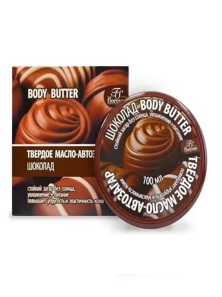 Floresan Твердое масло - автозагар Body Butter Шоколад, 100 мл/