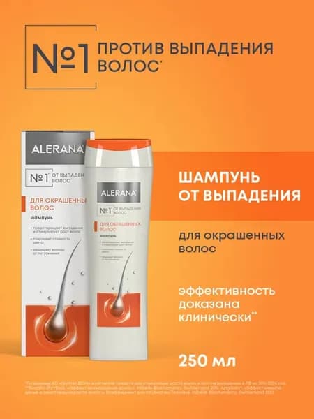 Шампунь для окрашенных волос с кератином 250 мл
