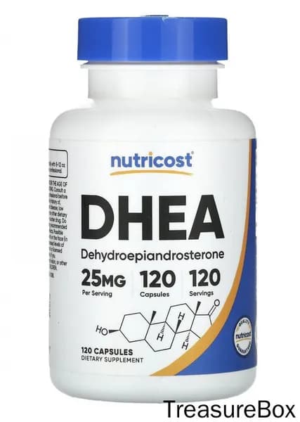 Nutricost, ДГЭА, DHEA, 25 мг, 120 капсул