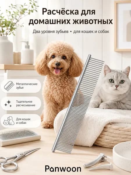 Пуходерка, расческа, дешеддер, чесалка для кошек, собак, животных