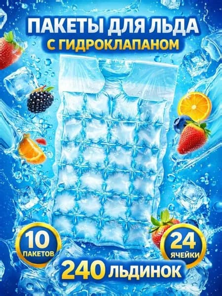 Пакеты для льда, 10 шт, 240 ячеек