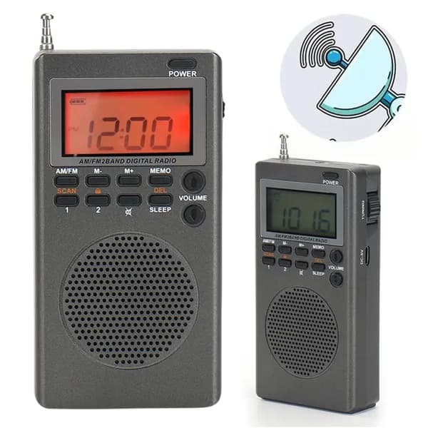 FM/AM-радиоприёмник HRD-903 с подсветкой ЖК-дисплея, будильником и таймером сна