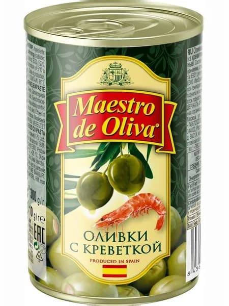 Оливки Maestro de Oliva с креветками, 300г