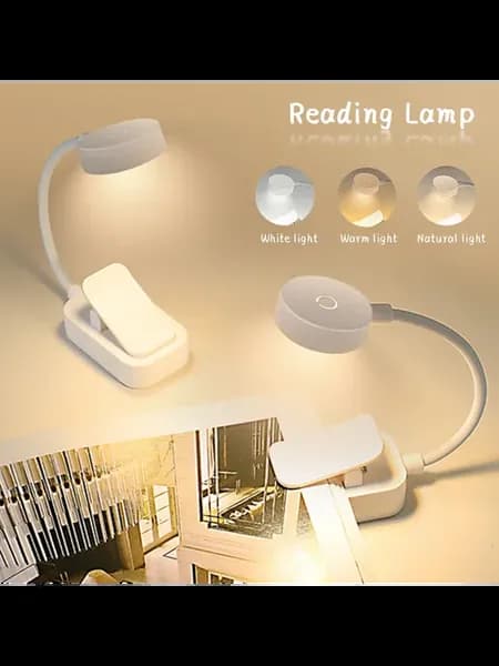 Настольная лампа с зажимом LED 3 цвета