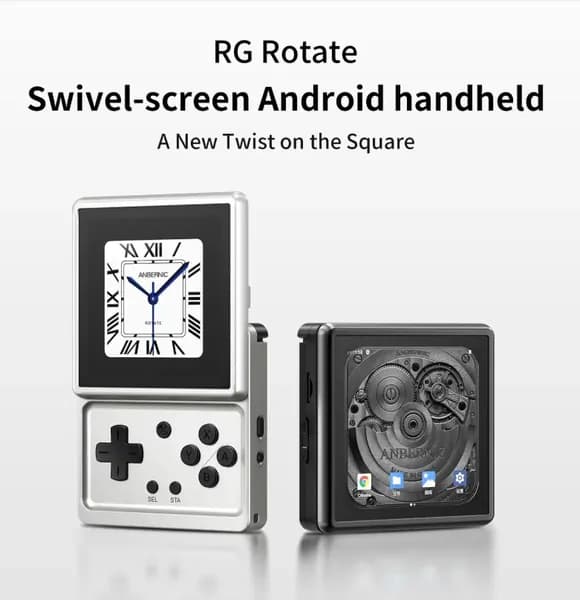2026 Игровая консоль Anbernic RG Rotate,Android 12 , 3 ГБ + 32 ГБ+128 ГБ, 3,5-дюймовый 720*720 Wi-Fi 5/Bluetooth 5.0 классическая портативная консоль