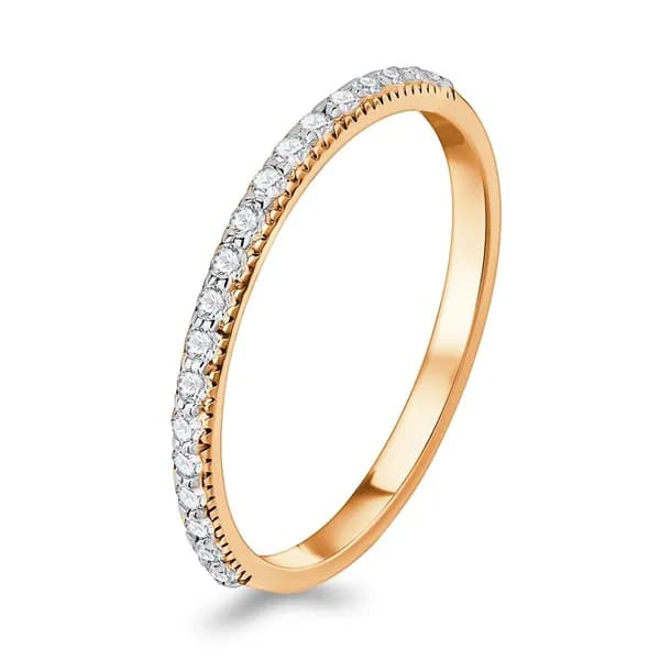 Кольцо женское с фианитами серебро 925 пробы 585GOLD