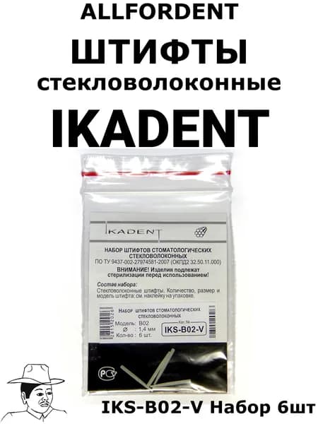 Стекловолоконные штифты IKS-B02-V (Ikadent) Набор штифтов 6шт