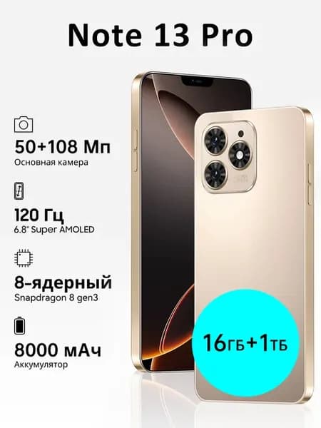 Смартфон Note 13 Pro 16ГБ+1ТБ Ростест (EAC) флагманский