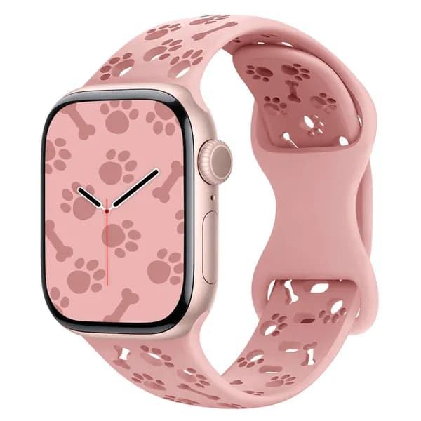 Силиконовый ремешок 38мм 40мм 41мм подходит для серий 1-9 / SE, Apple Watch Series 10 (42мм), браслета с рисунком собачьих когтей.