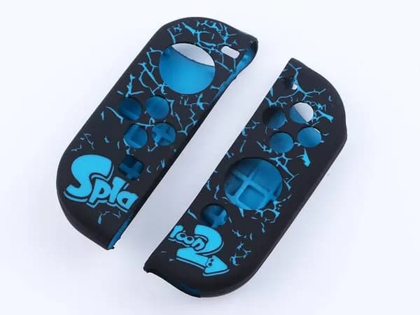Силиконовый чехол для Joy-Con контроллера Splatoon 2 Black/Blue Switch