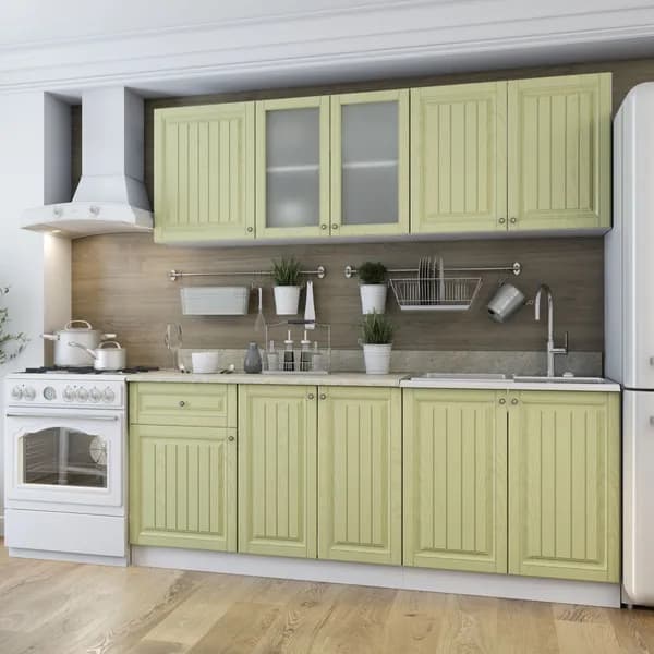 Кухонный гарнитур, кухня, готовый комплект Хозяюшка 2 м Фисташка